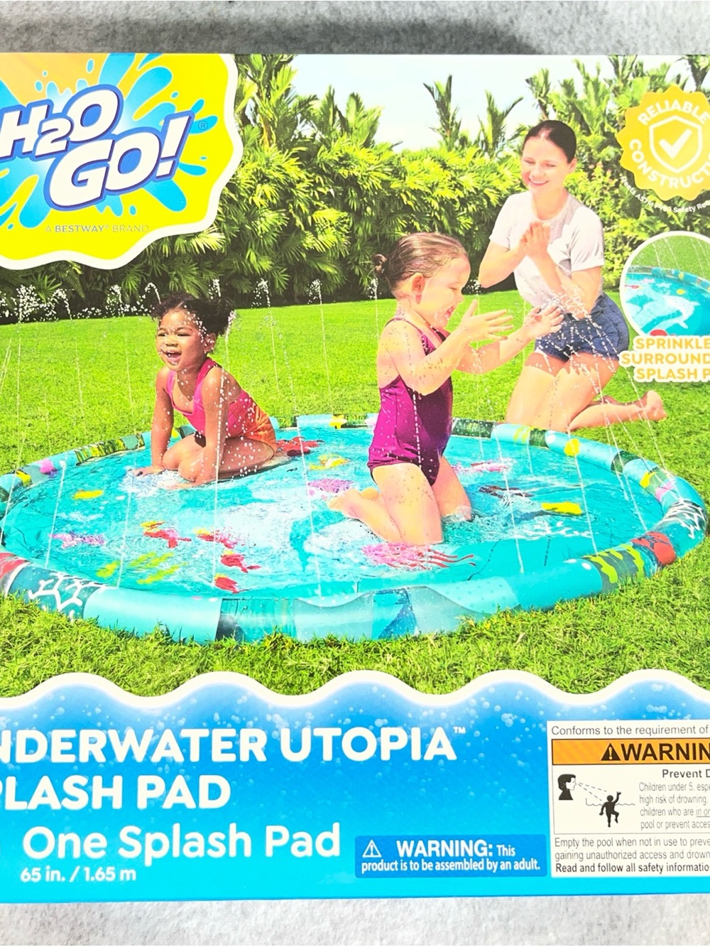 H2O GO! Underwater Utopia Splash Pad Sprinkler 65 in Blue/Green 2y+ Summer